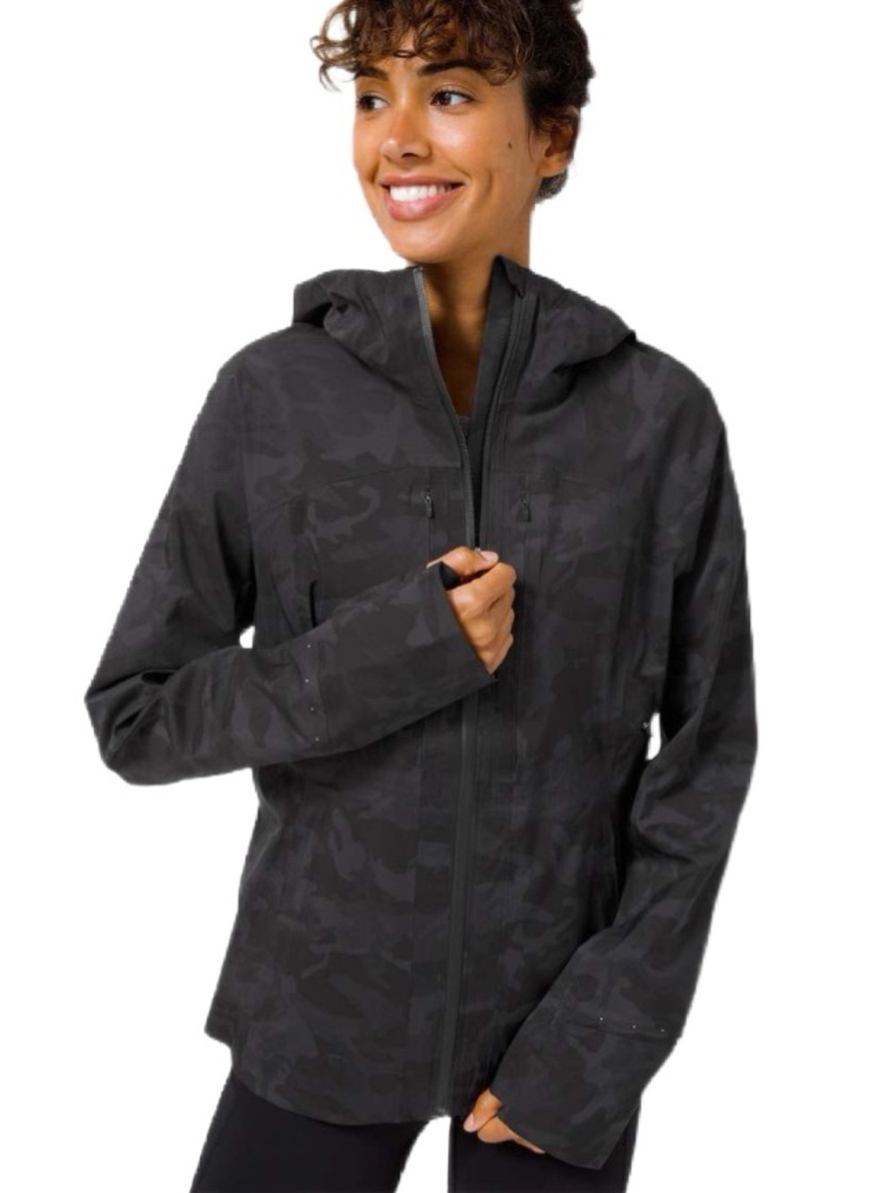 NWT lululemon athletica Women's Break A Trail Camo Hooded Rain Jacket Size 4